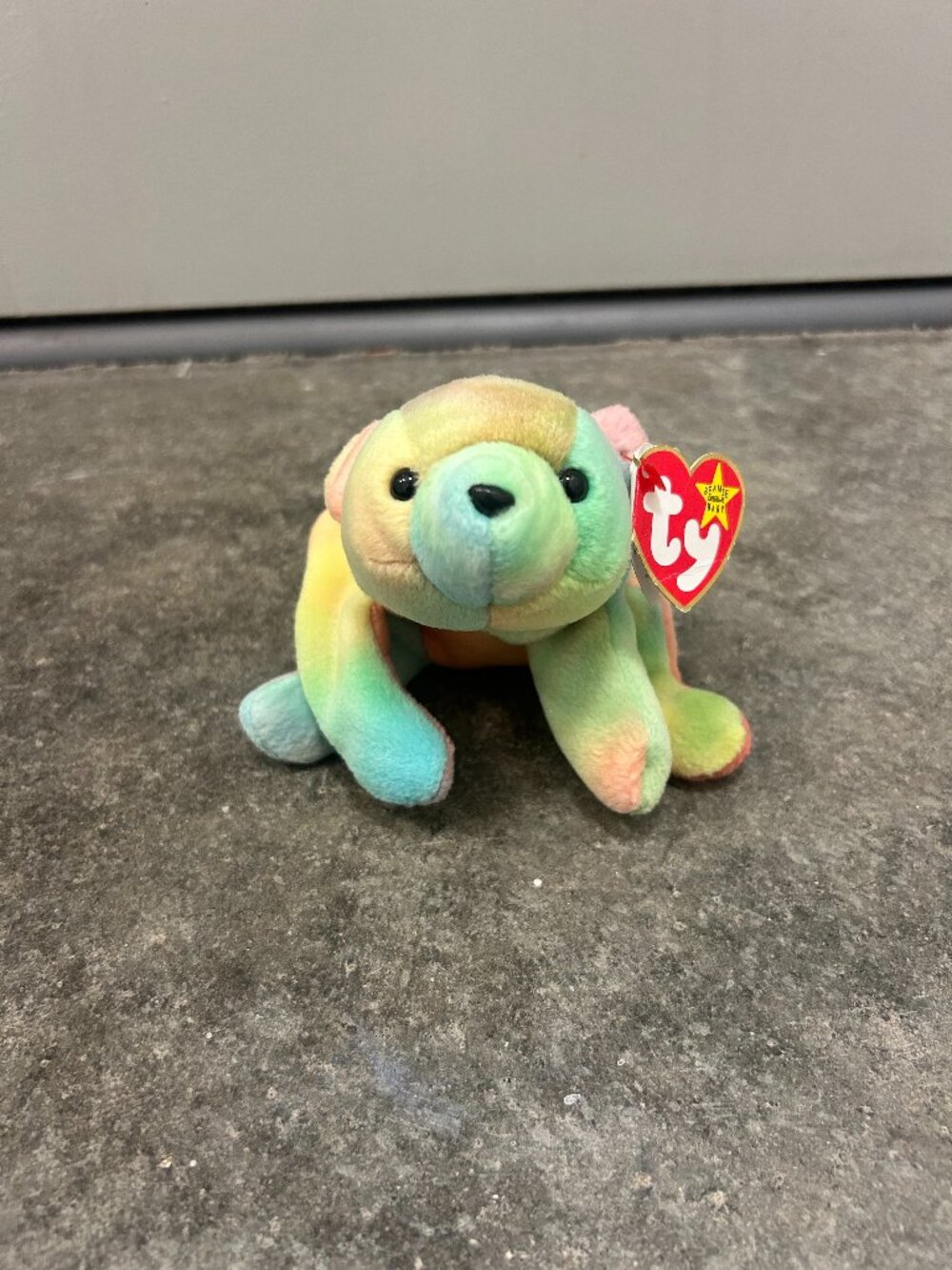TY Beanie Baby Sammy Bear Tie Dye 1998 Vintage NWT New With Tags June 23 1998